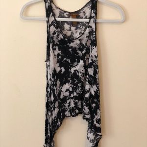 Watercolor Print Sleeveless Top